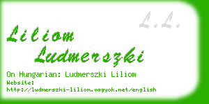 liliom ludmerszki business card